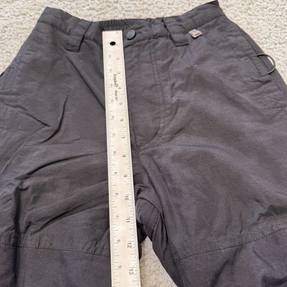 Black Dot Water Resistant Boys Girl Nylon Snow Ski Pants‎ Black Size Youth Small